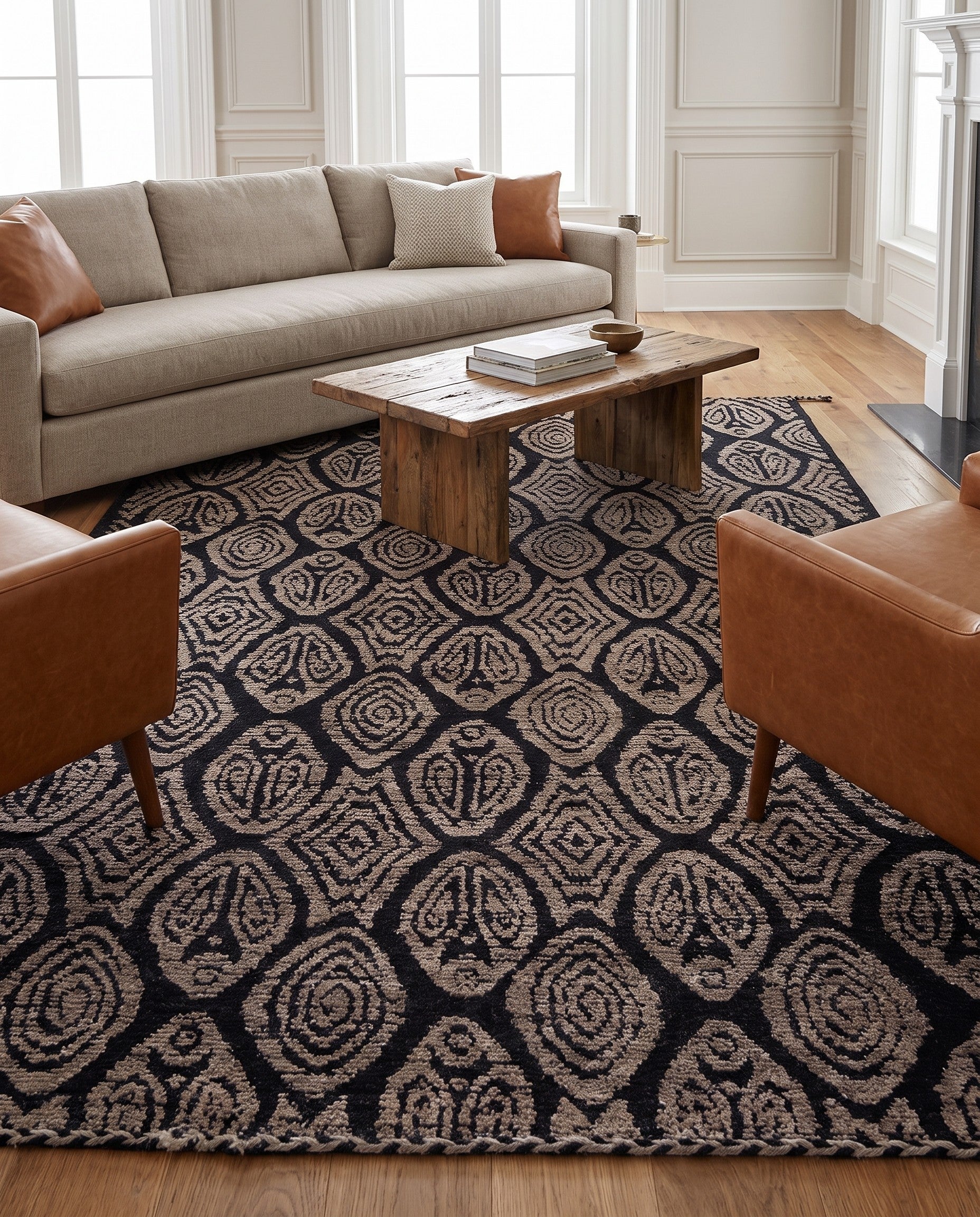 6' 5 x 9' 4 Hand Knotted Darya Wool Rug