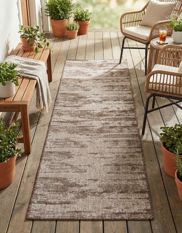2' 7 x 10' Easy-Clean Modern Indoor / Outdoor Runner Rug
