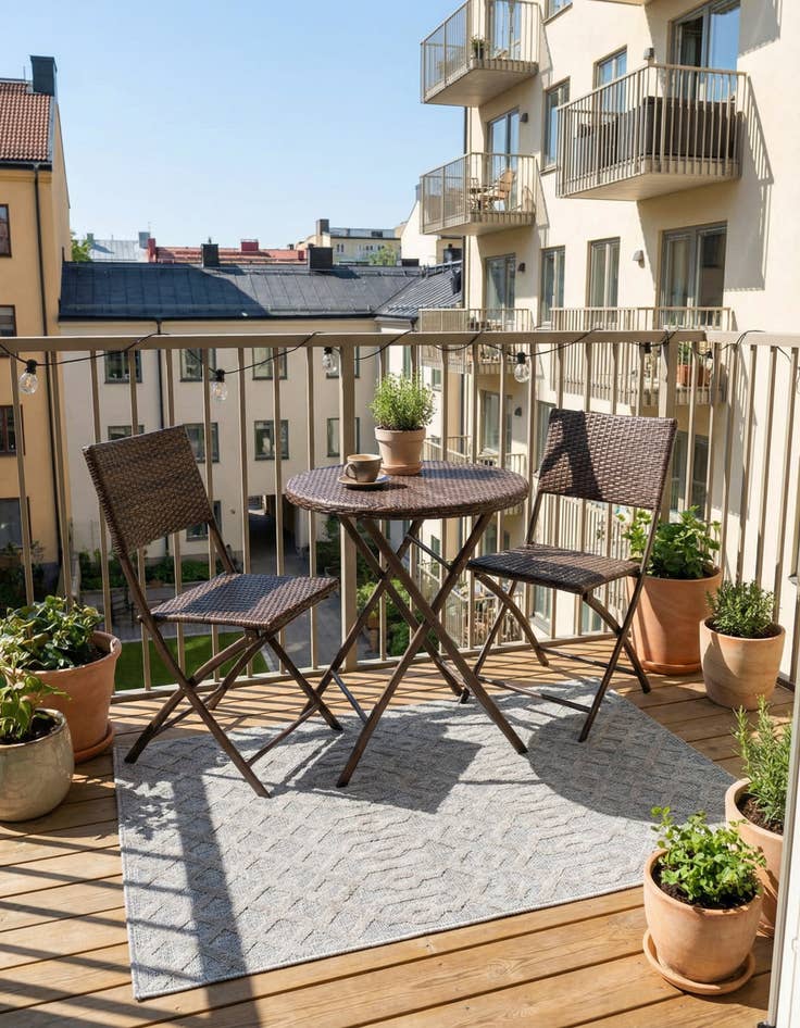 Detail image of 2' x 3'  Washable Trellis Textured Indoor / Outdoor Rug