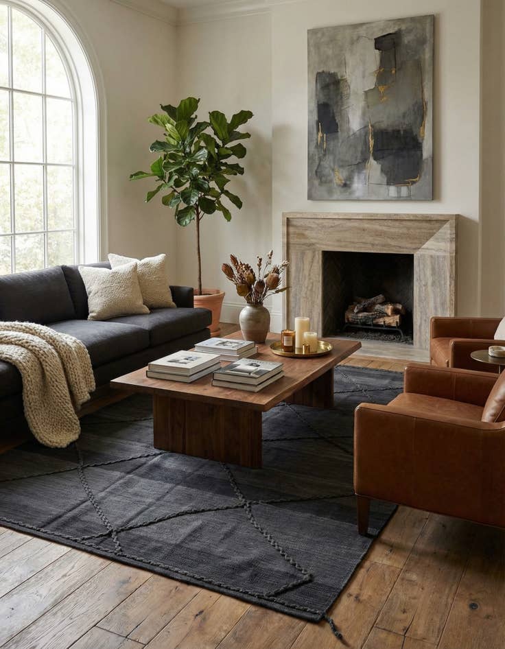 Detail image of 5' x 7' 10  Hand Knotted Moroccan Wool Rug