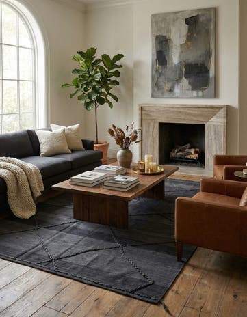 5' x 7' 10 Hand Knotted Moroccan Wool Rug
