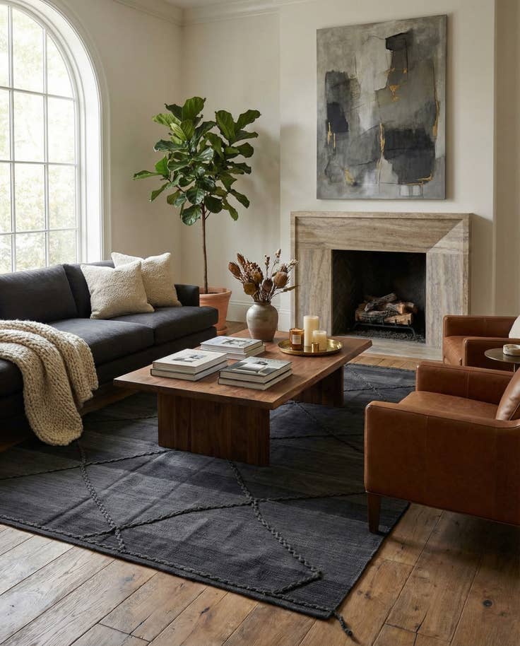 Detail image of 5' x 7' 10 Hand Knotted Moroccan Wool Rug