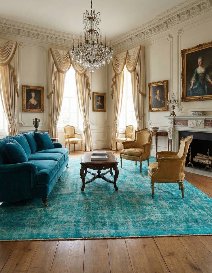 Detail image of 9' 9 x 13' 1 Vintage Royal Wool Rug