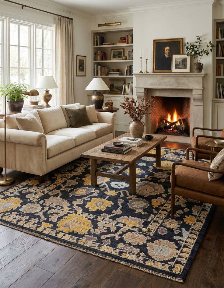 Detail image of 8' 2 x 10' 5  Hand Knotted Oushak Wool Rug