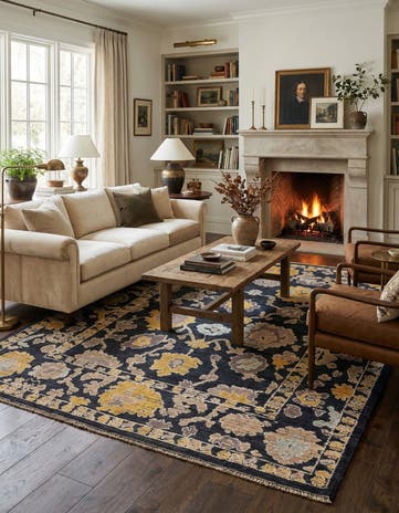 8' 2 x 10' 5 Hand Knotted Oushak Wool Rug