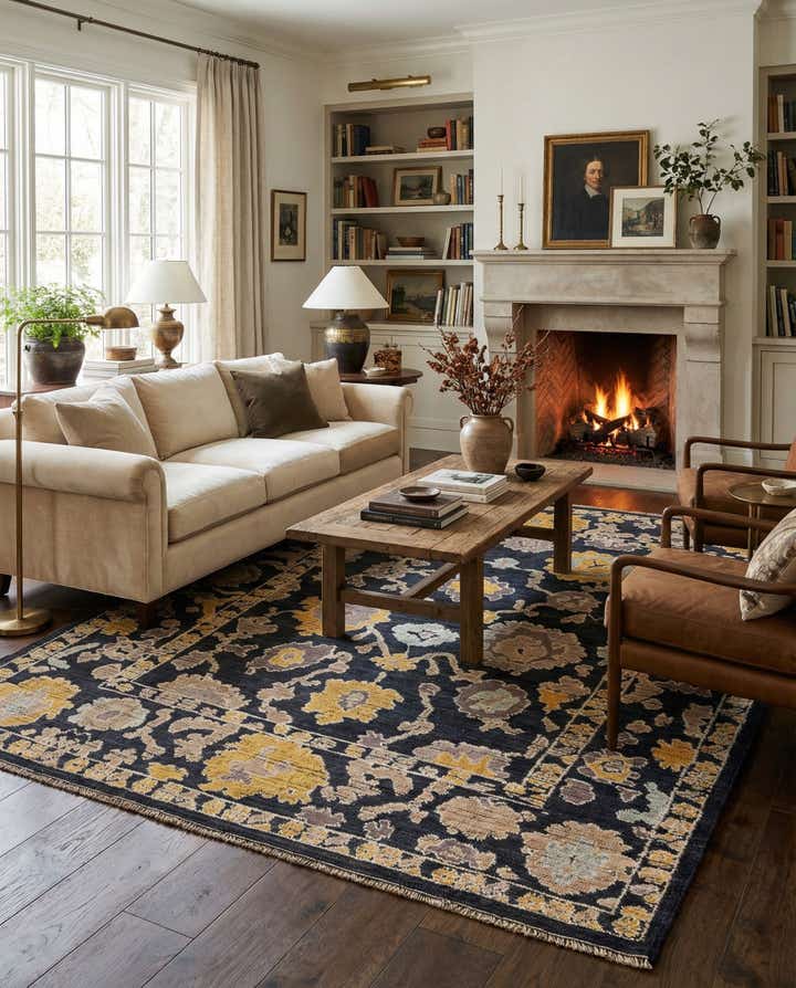 8' 2 x 10' 5 Hand Knotted Oushak Wool Rug