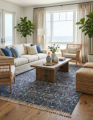 5' 8 x 7' 7 Hand Knotted Darya Wool Rug