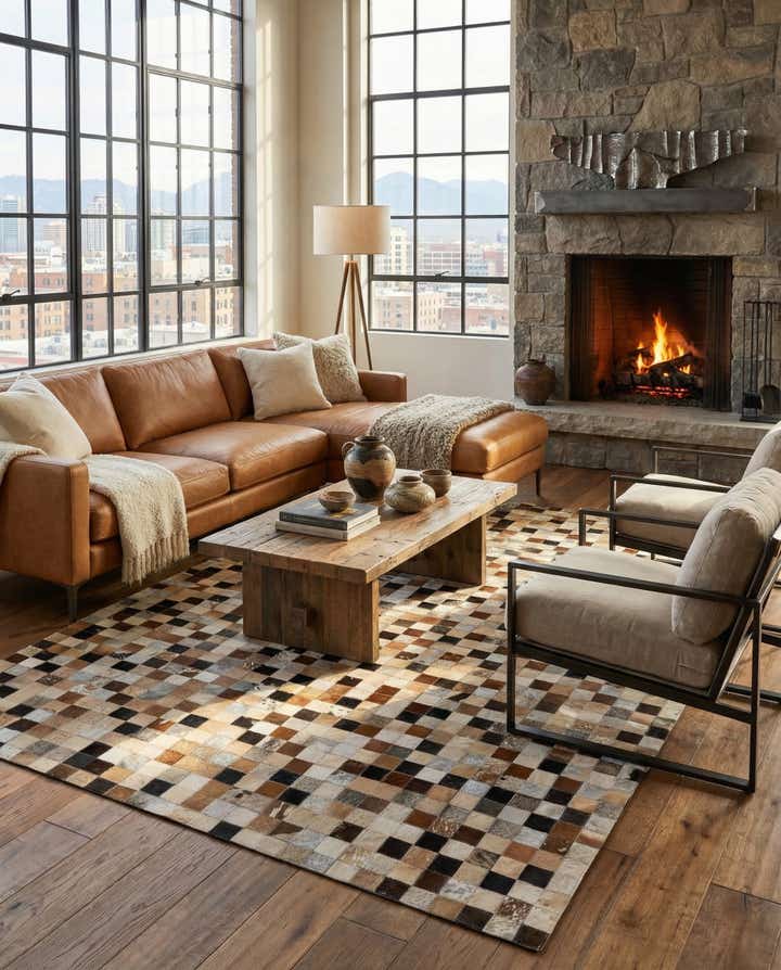 5' 1 x 7' 11 Cowhide - Patchwork Rug