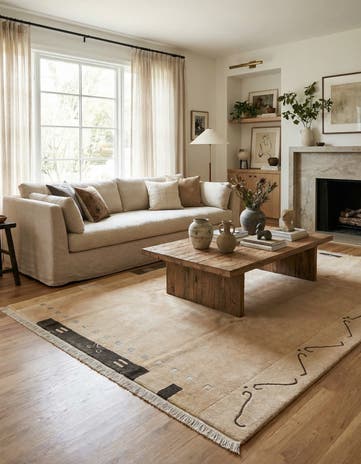 6' 7 x 9' 7 Hand Knotted Tibet Wool Rug