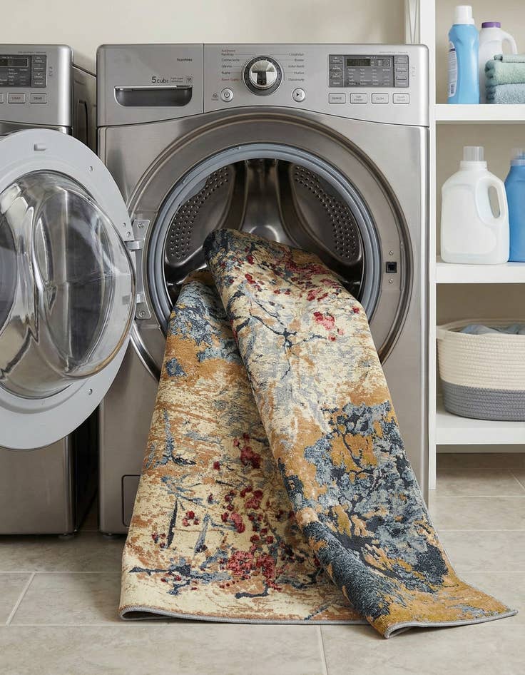 Detail image of 4' x 6'  Washable Modern Indoor / Outdoor Rug