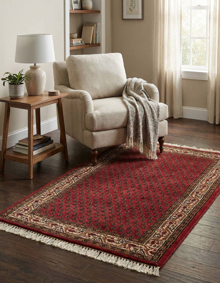 Detail image of 3' x 5' 4  Hand Knotted Mir Wool Rug