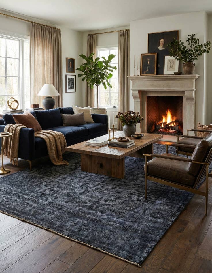 Detail image of 9' 3 x 12'  Hand Knotted Ultra Vintage Persian Wool Rug