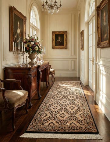 1' 11 x 5' 8 Ghom Runner Rug