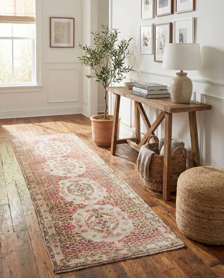 Detail image of 2' 1 x 7' 1 Hand Knotted Ultra Vintage Persian Wool Runner Rug