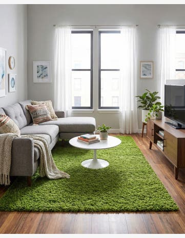 6' x 9' Solid Shag Rug