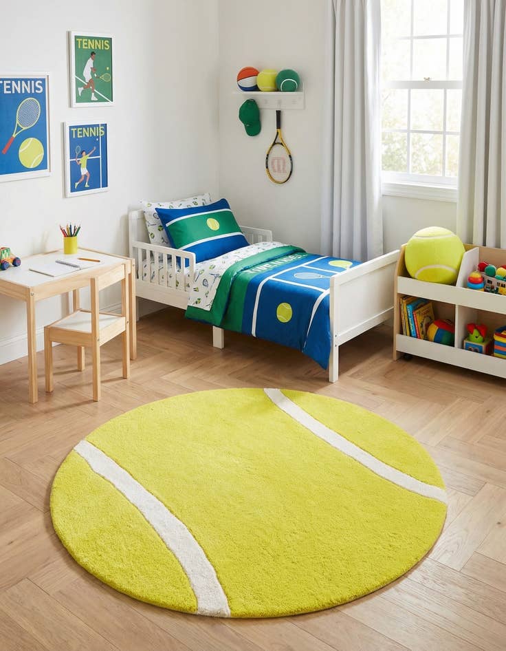 Detail image of 3' 1 x 3' 1 Playtime Kids Wool Freeform Rug