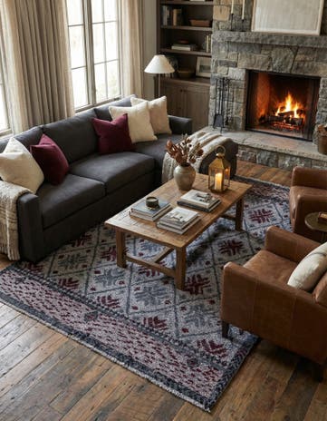 5' 6 x 8' Hand Knotted Darya Wool Rug