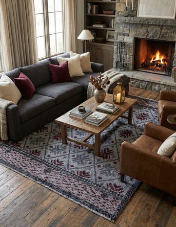 5' 6 x 8' Hand Knotted Darya Wool Rug