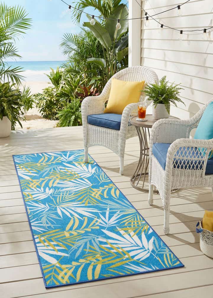 2' x 5' 1 Easy-Clean Jill Zarin Caribbean Indoor / Outdoor Runner Rug