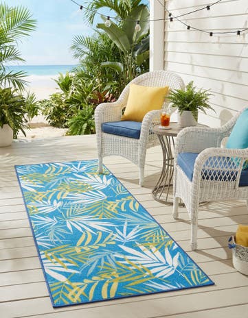 2' x 5' 1 Easy-Clean Jill Zarin Caribbean Indoor / Outdoor Runner Rug