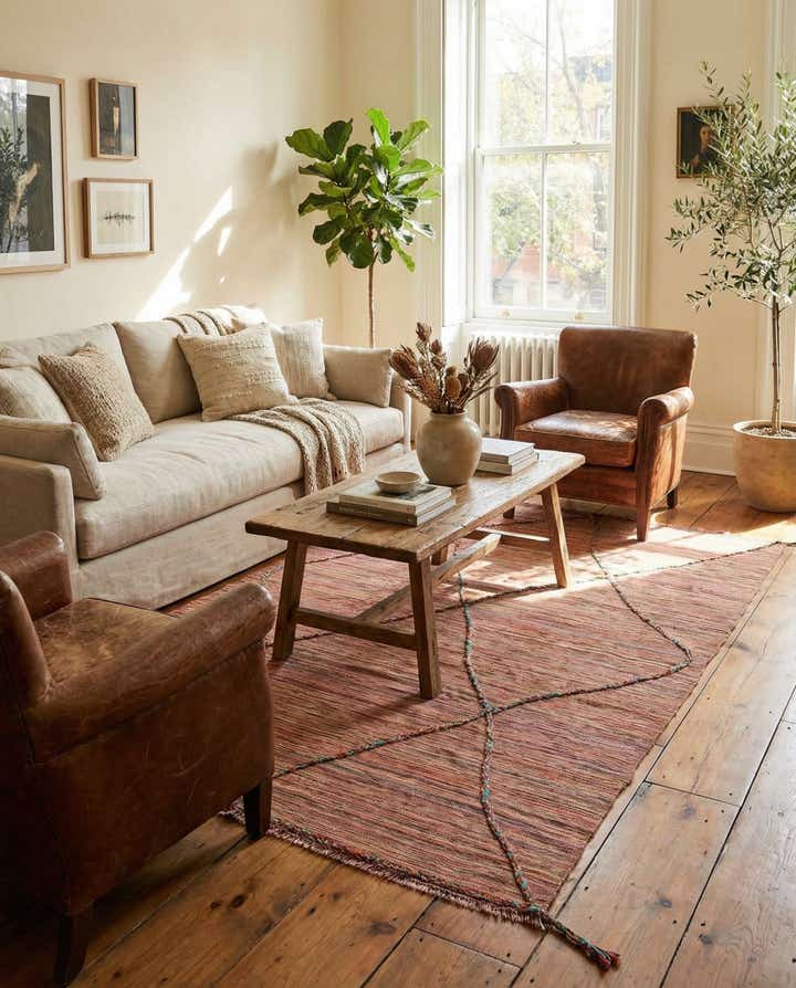 5' 3 x 8' Hand Knotted Moroccan Wool Rug