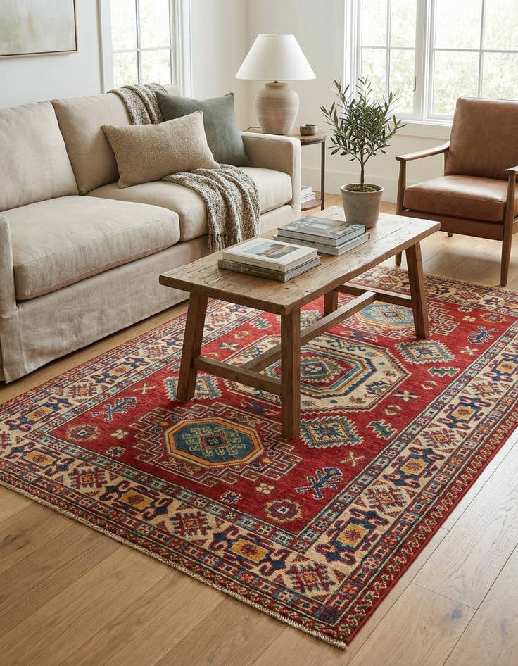 Detail image of 3' 3 x 5' 1  Hand Knotted Kazak Rug