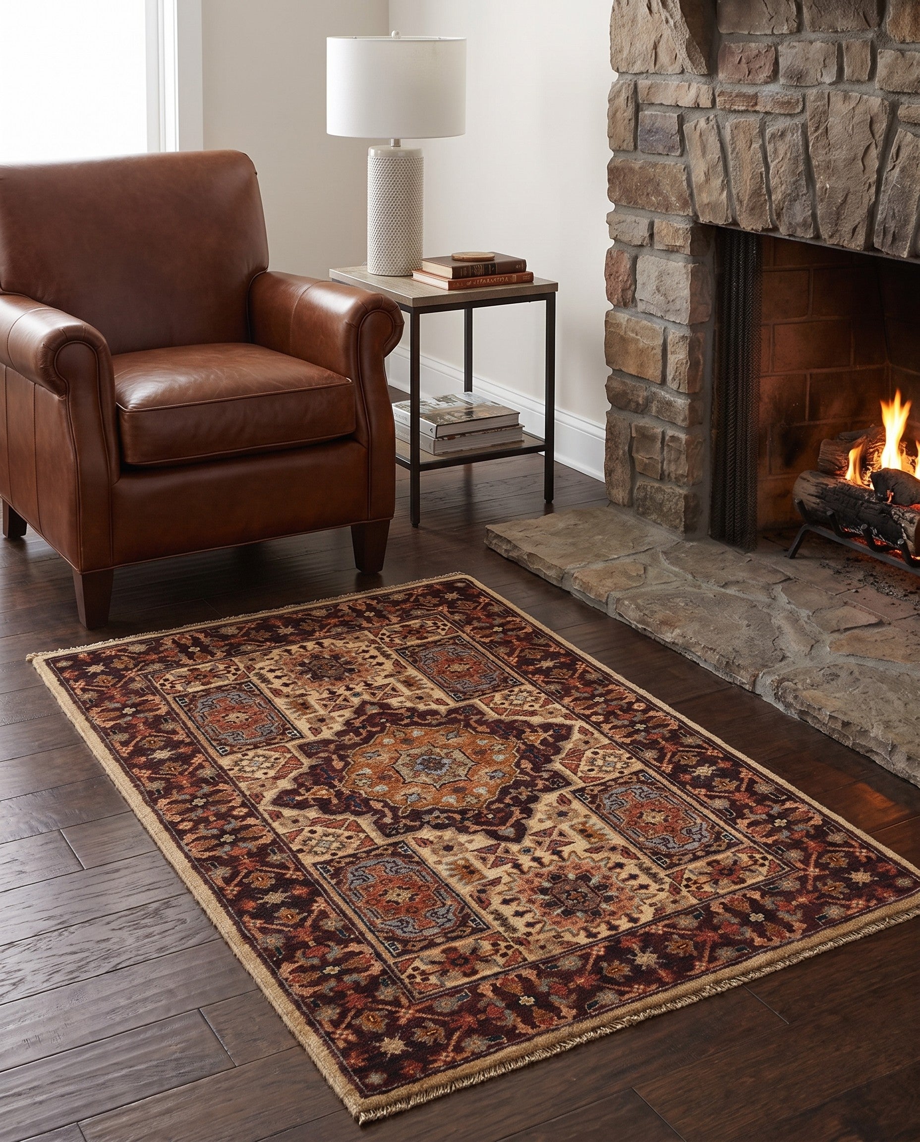2' 6 x 4' Hand Knotted Ariana Rug