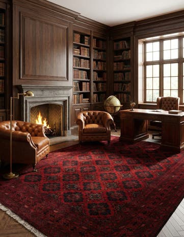 6' 8 x 9' 5 Hand Knotted Khal Mohammadi Wool Rug