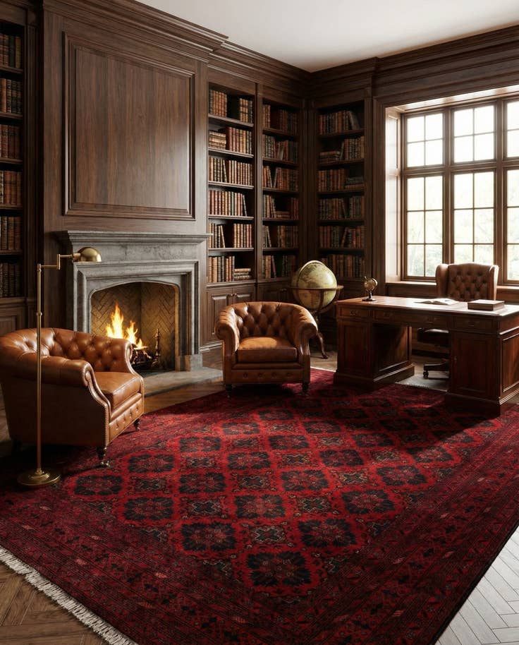 Detail image of 6' 8 x 9' 5 Hand Knotted Khal Mohammadi Wool Rug