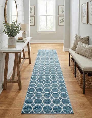 2' 7 x 16' 5 Lattice Trellis Runner Rug