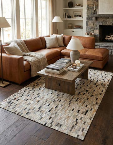 5' 1 x 8' 1 Cowhide - Patchwork Rug