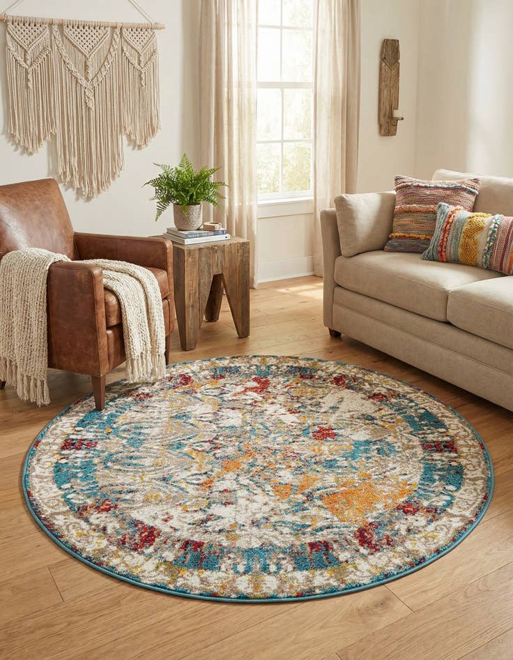 Detail image of 4' x 4' Venice Round Rug