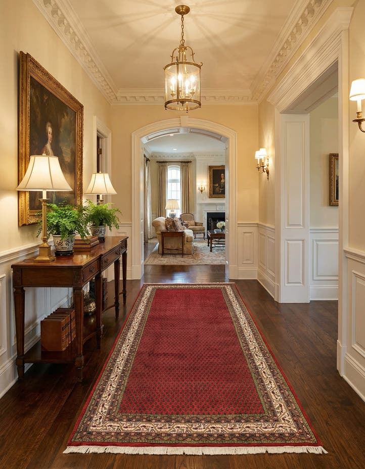 6' x 11' 6 Hand Knotted Mir Wool Runner Rug