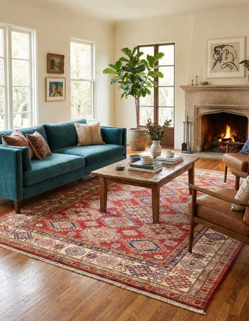 5' 11 x 8' 2 Hand Knotted Kazak Oriental Rug