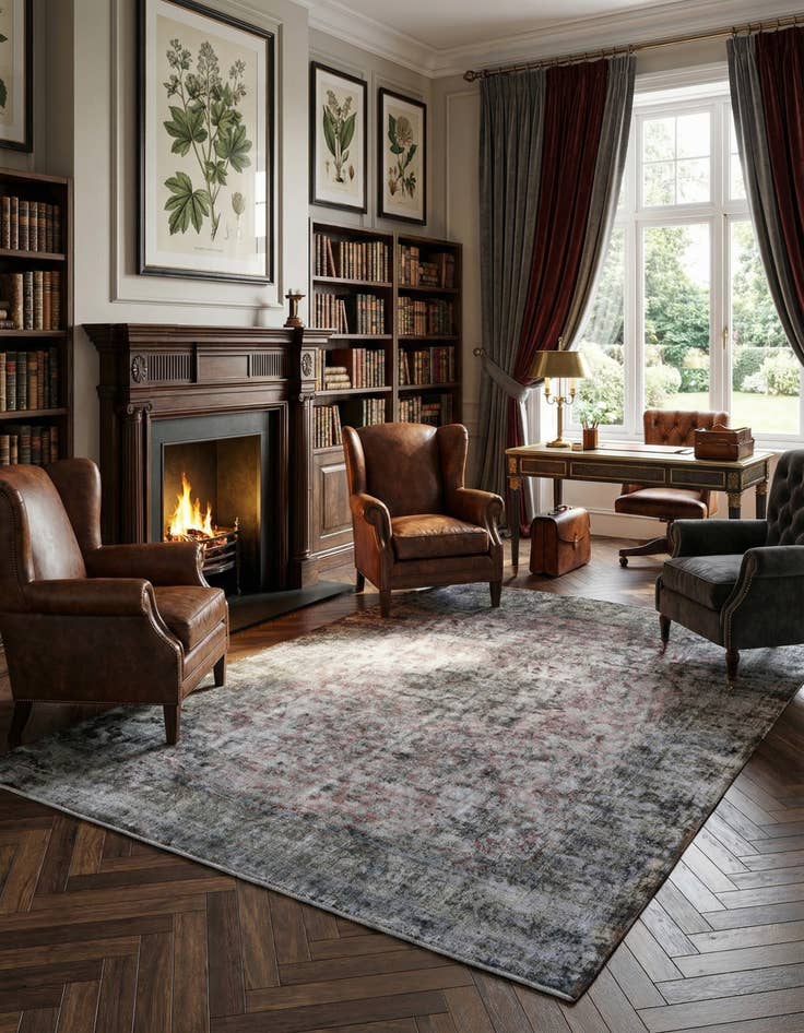 Detail image of 9' 5 x 13' 1 Vintage Royal Wool Rug