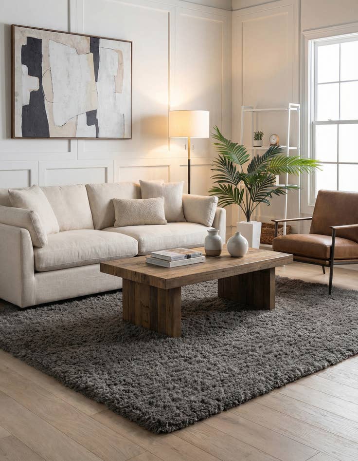 Detail image of 8' x 8' Infinity Shag Square Rug