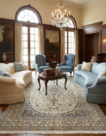 6' 11 x 11' 3 Nain Wool Rug