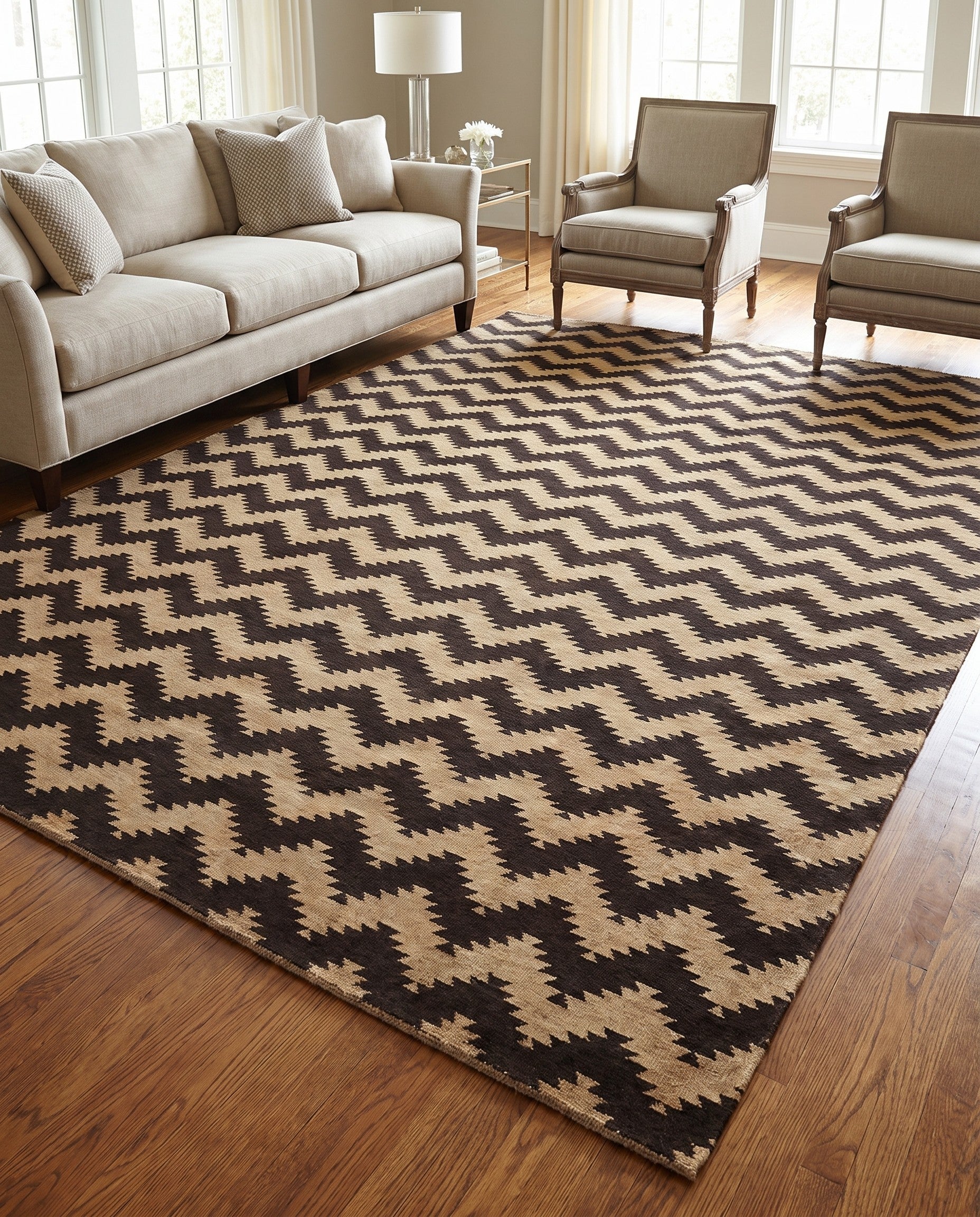 6' 8 x 9' 9 Hand Knotted Ziegler Modern Rug