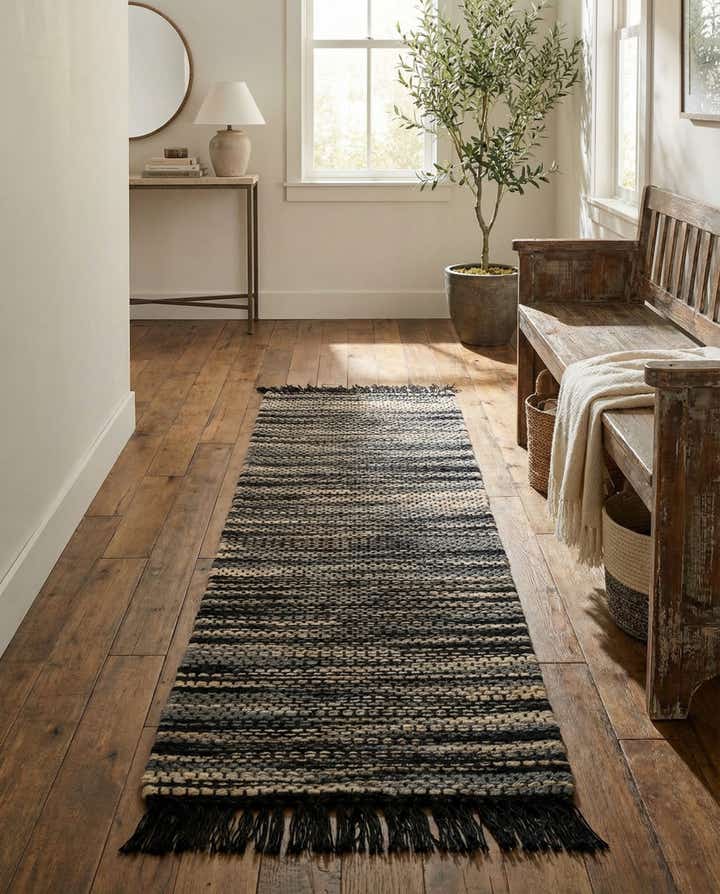 2' x 8' Hand Woven Chunky Jute Runner Rug
