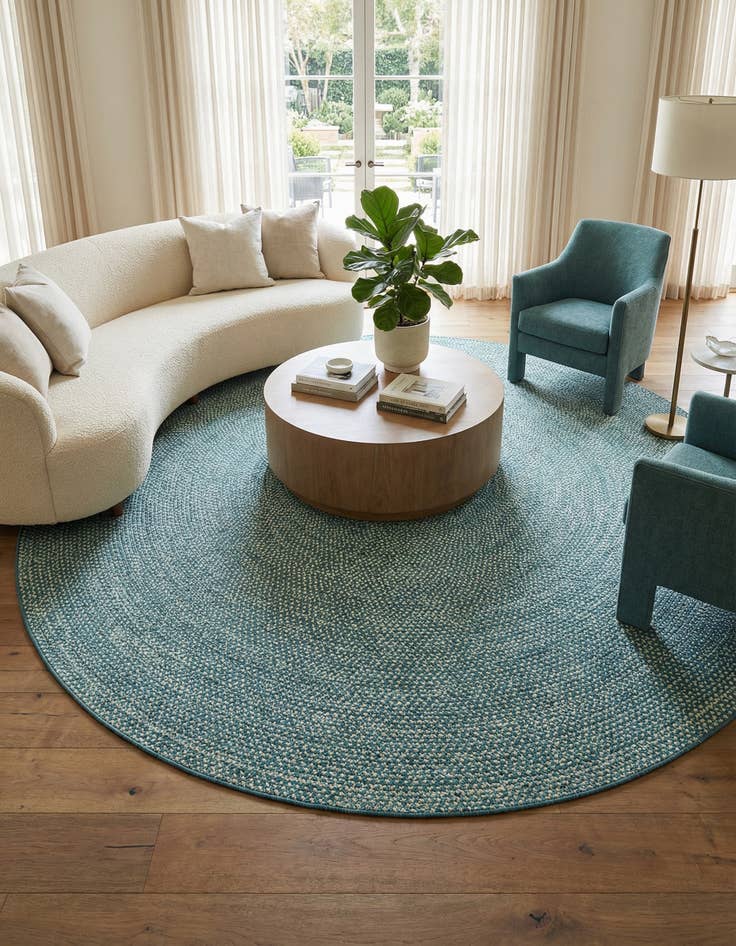 Detail image of 13' x 13'  Washable Jill Zarin Cape Town Indoor / Outdoor Round Rug