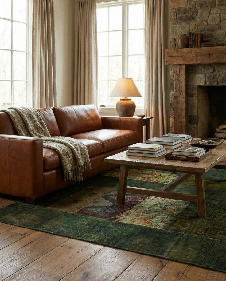 Detail image of 6' 2 x 8' 1 Hand Knotted Ultra Vintage Persian Wool Rug