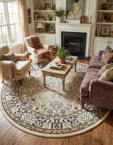 10' x 10' Nain Design Round Rug