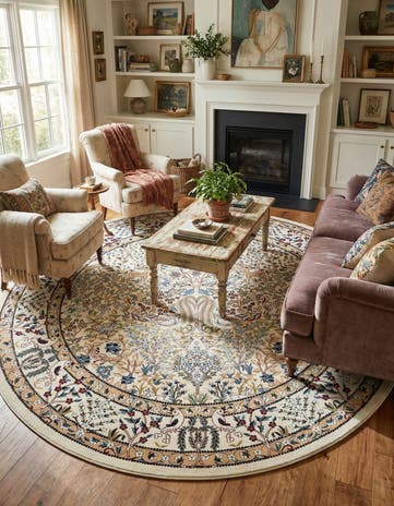 10' x 10' Nain Design Round Rug