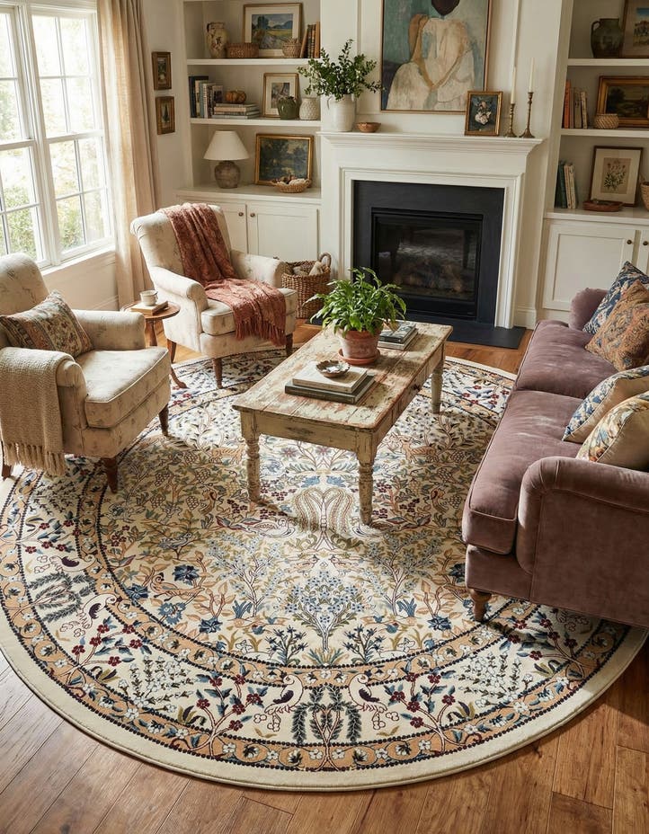 10' x 10' Nain Design Round Rug