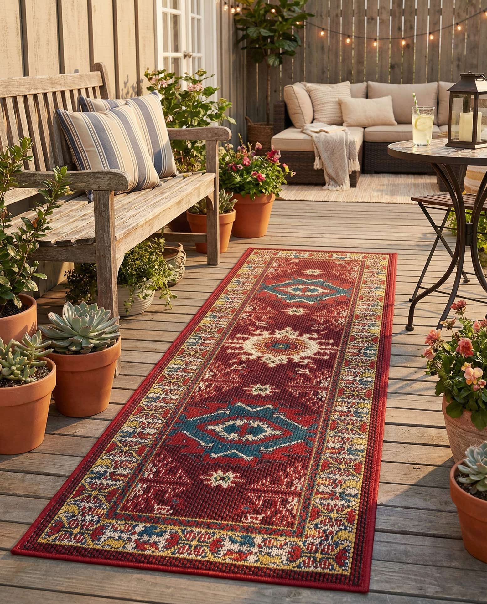 2' x 6' Easy-Clean Baja Indoor / Outdoor Runner Rug