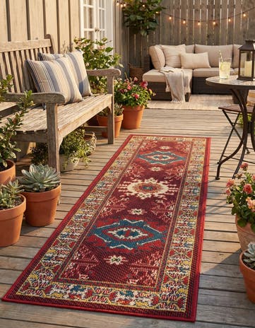 2' x 6' Easy-Clean Baja Indoor / Outdoor Runner Rug