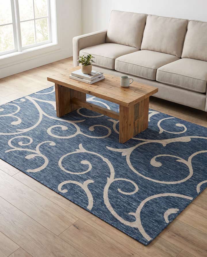 6' x 9' Easy-Clean Botanical Indoor / Outdoor Rug
