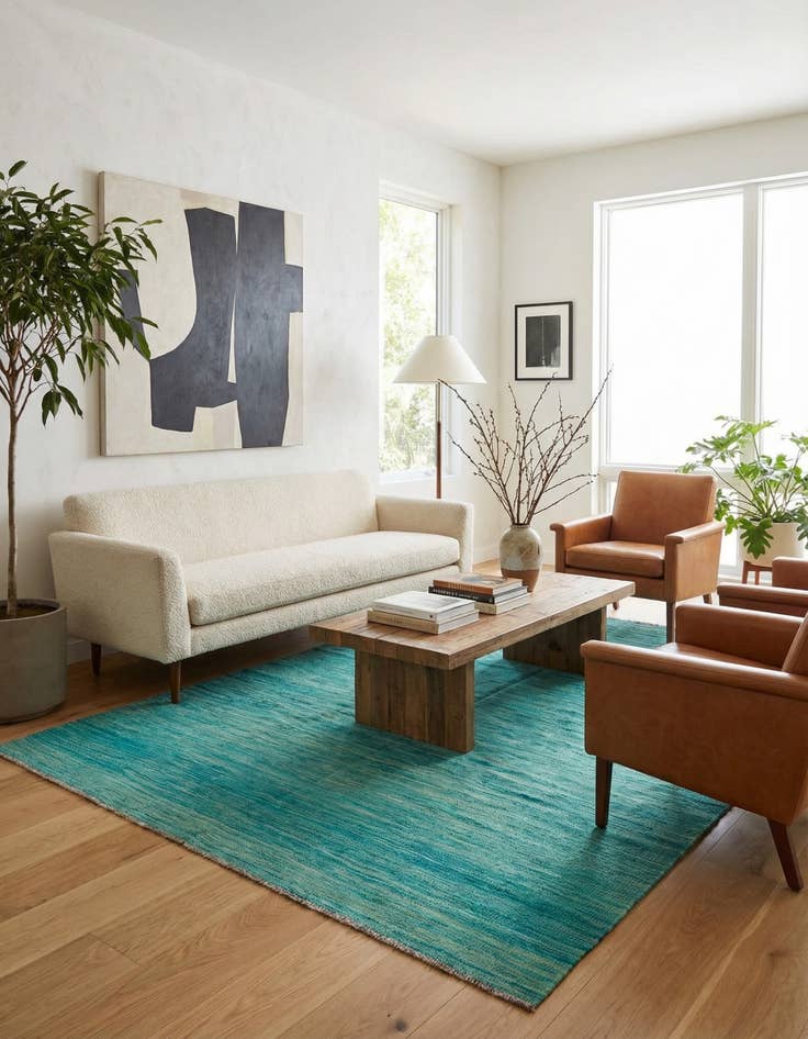 Detail image of 6' x 9' 10  Hand Woven Kilim Modern Wool Rug