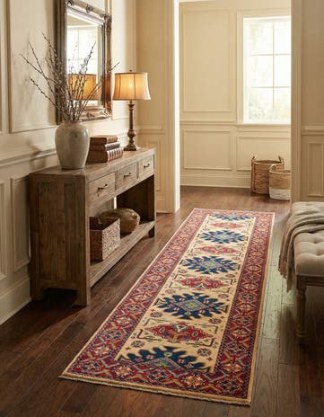 2' 9 x 10' Hand Knotted Kazak Runner Rug