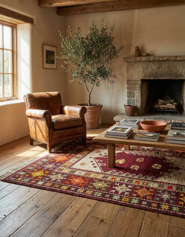 Detail image of 3' 8 x 5' 4  Hand Knotted Anatolian Oriental Wool Rug